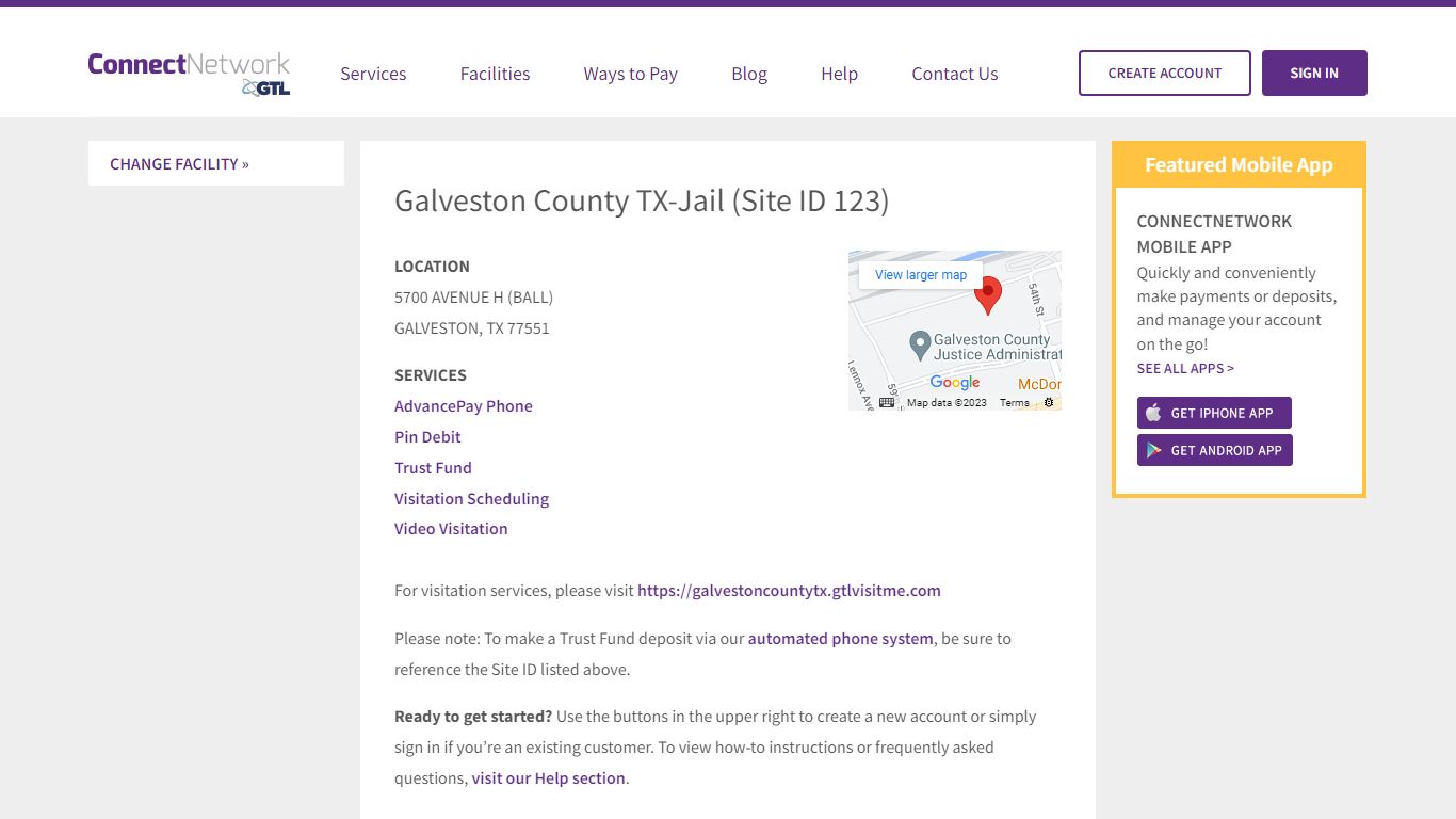 Galveston County TX-Jail | ConnectNetwork